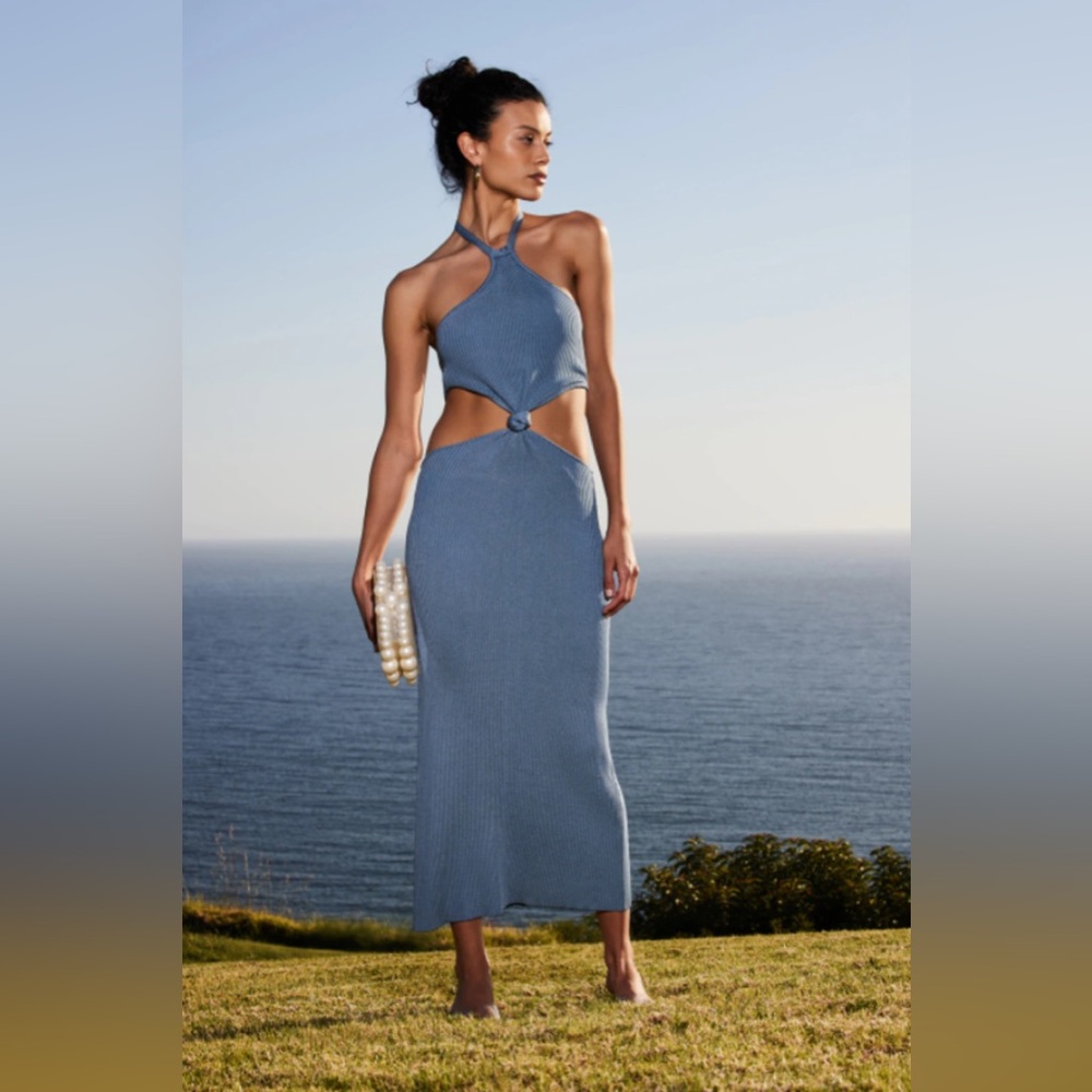 CULT GAIA Cameron Dress - Steel Blue Size M NWT